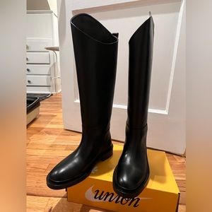 JIL*SandER leather up to the knee boots (brand new without box)